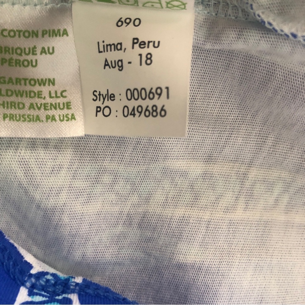 Lilly Pulitzer Bay Dress Whisper Blue Palm - Picture 9 of 9